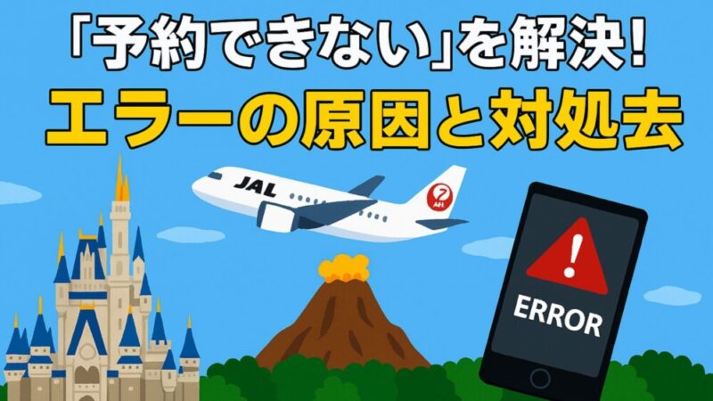 「予約できない」を解決【JALディズニー旅行のエラーの原因と対処法】